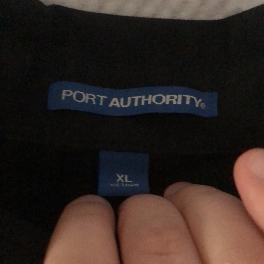 Port Authority Black Button Down Unisex Long Sleeve Classic Cotton/Poly Blend - Picture 2 of 7
